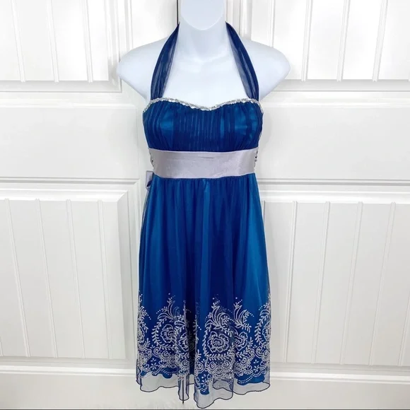white mini halter neck dress Alicia Satin Halter Mini Dress